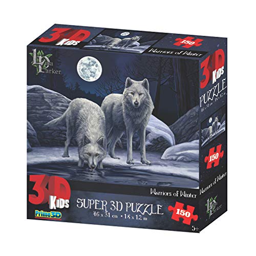 Lisa Parker LP10906 Puzzle mit 3D-Effekt, Krieger der Winterwölfe, Mehrfarbig von Lisa Parker