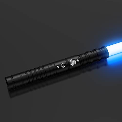 Lichtschwert, Duell-Lichtschwert mit 7 RGB-Farben und 3 Sound-Schriftarten, Force FX-Lichtschwerter mit Premium-Metallgriff, Lichtschwerter für Kinder von Lischwert