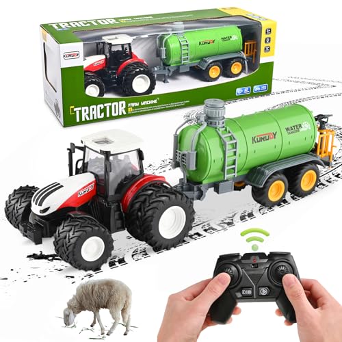 Lischwert Ferngesteuerter Traktor,Traktor Spielzeug ab 2 3 4 5 6 Jahre,Ferngesteuert Inklusive 2,4 GHz-Fernsteuerung,ferngesteuerte Sprinkler ist für Garten/Bauernhof/Straße/Meer geeignet Lischwert Ferngesteuerter Traktor,Traktor Spielzeug ab 2 3 4 5 6 Jahre,Ferngesteuert Inklusive 2,4 GHz-Fernsteuerung,ferngesteuerte Sprinkler ist für Garten/Bauernhof/Straße/Meer geeignet von Lischwert