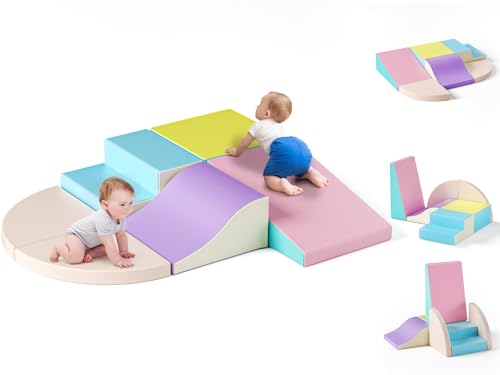 Lischwert Schaumstoffblöcke Ausstattung Softzone Formen Aktivität Mehrfarbiges Spielzeug für Kleinkinder (JM301-Macaron) von Lischwert