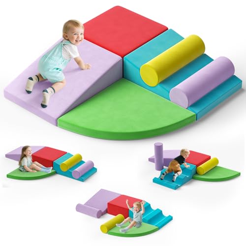 Schaumstoff Bausteine Kinder Softbausteine Klettern Riesenbausteine Motorik Großbausteine Kinder Montessori Spielzeug, Waschbare Hülle für Indoor-Spaß, Baby Soft Playset (JM-HXT01-Farbe) von Lischwert