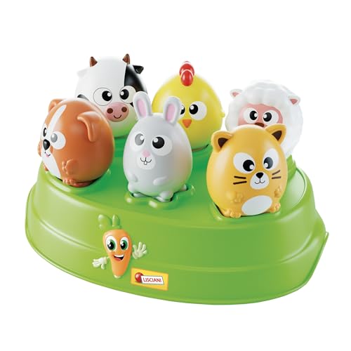 Lisciani - CAROTINA Baby Edu Shapes - Der Bauernhof - Baby Lernspielzeug ab 10 Monaten - Babyspielzeug Formen und Farben - mit 6 Tieren vom Bauernhof - Logische Entwicklung - Feinmotorik von Lisciani Giochi