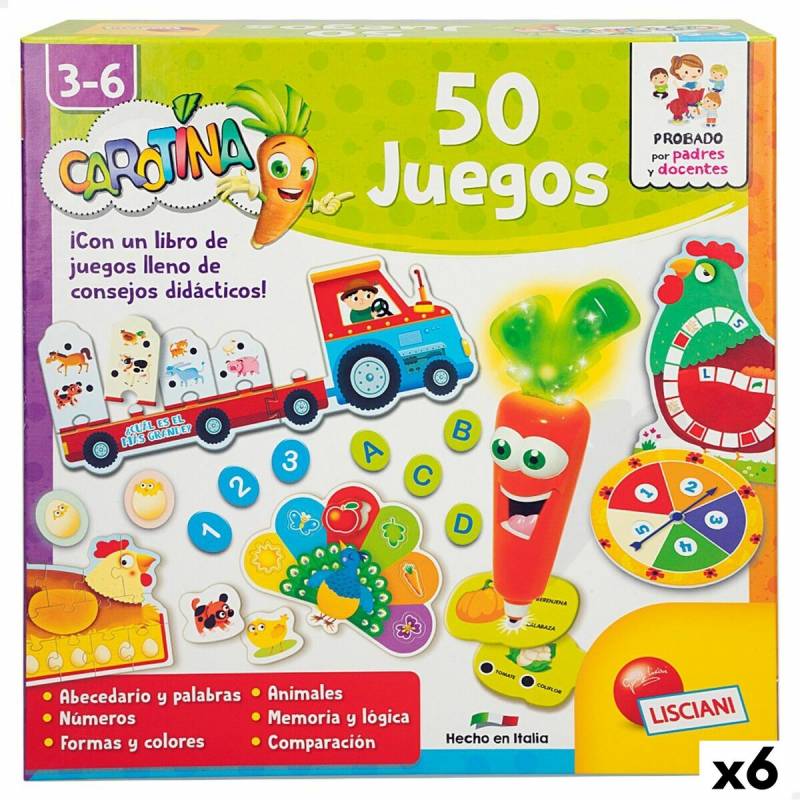 Educational Game Lisciani Giochi Carotina Baby 50 Juegos 4,5 x 14,5 x 3,5 cm Electric (6 Units) von Lisciani Giochi