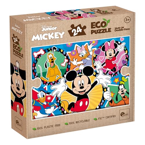 Lisciani - Puzzle Disney Mickey - 24 Teile Doppelseitiges Puzzle für Kinder ab 3 Jahren - Rückseite Zum Ausmalen - Format 25x35 cm - Disney Creative Activity - Geburtstagsgeschenkidee Lisciani - Puzzle Disney Mickey - 24 Teile Doppelseitiges Puzzle für Kinder ab 3 Jahren - Rückseite Zum Ausmalen - Format 25x35 cm - Disney Creative Activity - Geburtstagsgeschenkidee von Lisciani Giochi