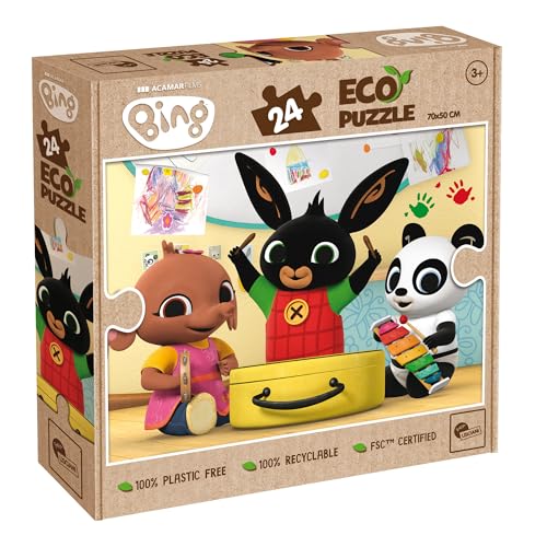 Lisciani - Puzzle Bing Music Time - 24 Teile Doppelseitiges Puzzle für Kinder ab 3 Jahren - Rückseite Zum Ausmalen - Format 50x70 cm - Bing Manuelle Aktivität - Geburtstagsgeschenkidee von Lisciani Giochi