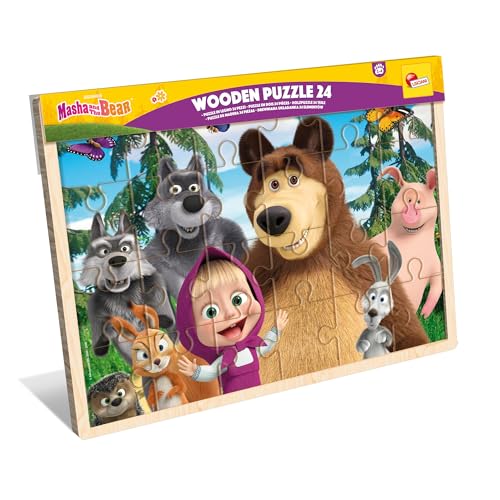 Lisciani - Holzpuzzle MASHA UND MICHKA - Für Kinder ab 1 Jahr - 24 Teile aus Holz - Leicht zusammensetzbares Puzzle - Sehr große Teile - Kinderspielzeug Entwickelt Feinmotorik - 1-4 Jahre alt Lisciani - Holzpuzzle MASHA UND MICHKA - Für Kinder ab 1 Jahr - 24 Teile aus Holz - Leicht zusammensetzbares Puzzle - Sehr große Teile - Kinderspielzeug Entwickelt Feinmotorik - 1-4 Jahre alt von Lisciani Giochi
