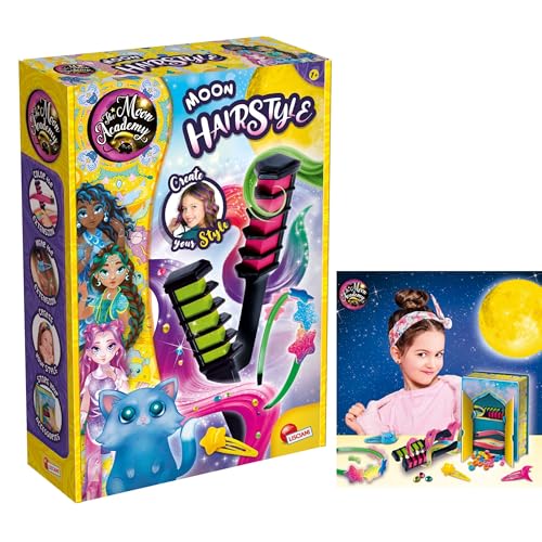 Lisciani - Moon Academy - Moon Hairstyle - Friseurset für Kinder ab 7 Jahren - Kreatives Friseurset mit Haaraccessoires - Geburtstagsgeschenkidee - Kreatives Friseurspiel - 7 bis 12 Jahre Lisciani - Moon Academy - Moon Hairstyle - Friseurset für Kinder ab 7 Jahren - Kreatives Friseurset mit Haaraccessoires - Geburtstagsgeschenkidee - Kreatives Friseurspiel - 7 bis 12 Jahre von Lisciani Giochi