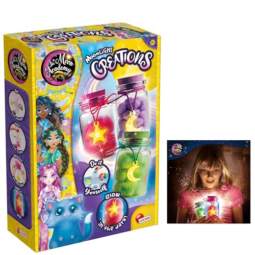 Lisciani - Moon Academy - Moonlight Creations - DIY Set Lichtertöpfe für Kinder ab 8 Jahren - Kreativset - Handarbeit - Kreatives Gestalten - Geschenkidee Geburtstag von Lisciani Giochi