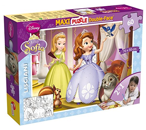 Lisciani 46560 Puzzle 2 in 1 doppelseitig Supermaxi 60 Stück Sofia Disney von Lisciani