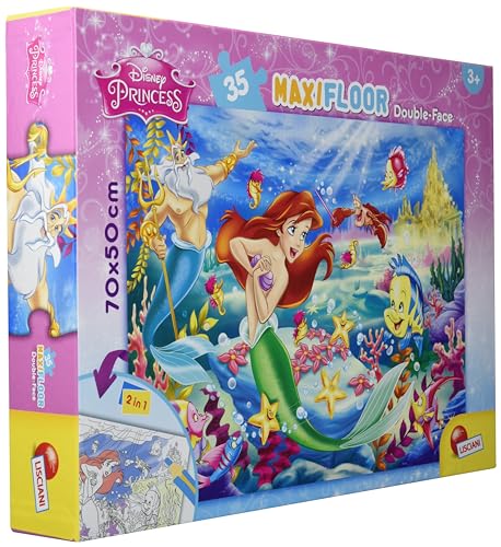 Lisciani 48168 Puzzle 2 in 1 doppelseitig Supermaxi 35 Stück Arielle, die Meerjungfrau von Liscianigiochi