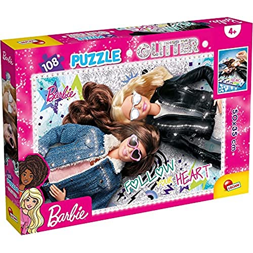 Lisciani 81189 Glitter Puzzle Barbie 108 Stück Mattel mit strass von Liscianigiochi