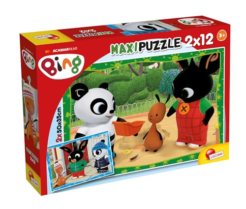 Liscianigiochi 81226 bing Freunde, 2 Puzzles 12 Teile, SUPERMAXI von Lisciani