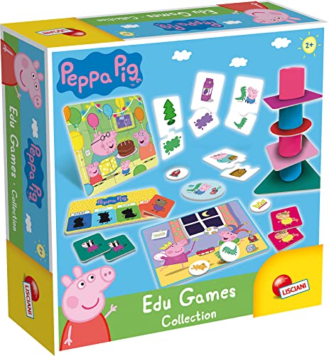 Lisciani - Peppa Pig - Sammlung von 10 Lernspiele - Puzzlespiel - Memory-Spiel, Formen und Farben, Puzzles, Zahlen, Suchen Und Finden - Für Kinder ab 2 Jahren von Liscianigiochi