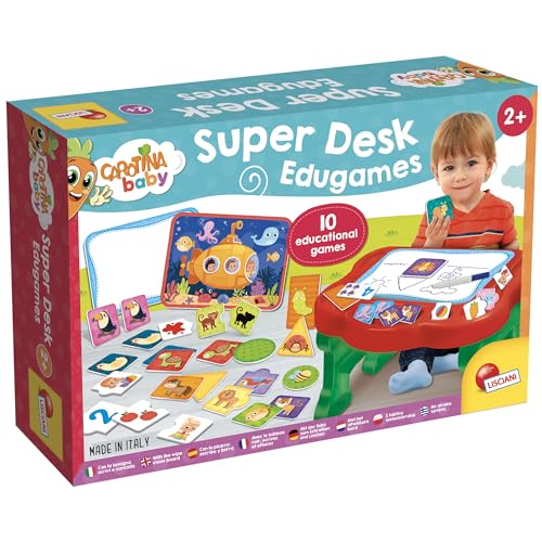 Lisciani - CAROTINA BABY - Tisch/ Schreibtisch für pädagogische Spiele - 10 Logik, Gedächtnis, Geschicklichkeit, Aufmerksamkeit - Für Kinder von 1 bis 4 Jahren von Lisciani