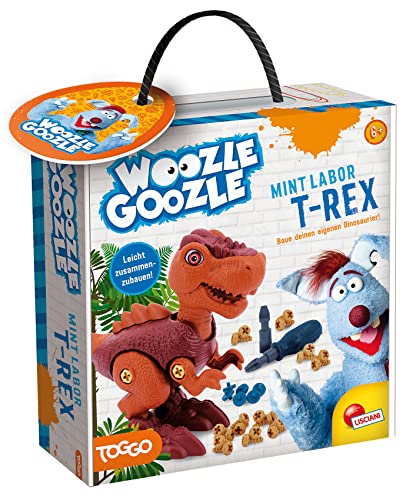 LISCIANI - WOOZLE GOOZLE - T-Rex Dinosaurier - Bauspiel Für Kinder ab 6 Jahren - Dinosaurier Spielzeug Zu Montieren - Bewegt Sich Durch Räder unter den Beinen von Liscianigiochi