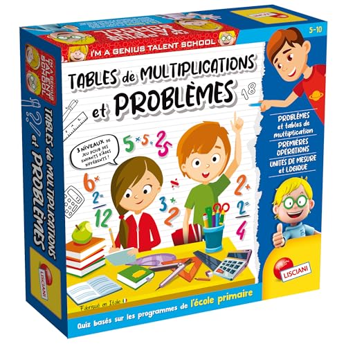 Lisciani - I'm A Genius Talent School – Tischen und Mathematikprobleme – Lernspiel – Lernspiel – Arithmetik Lernen – für Kinder ab 5 Jahren von Lisciani