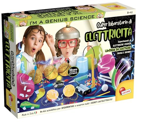 Lisciani - I'm a Genius Wissenschaft im Haus Elektrik, Glühbirne, Strohhalme, Kunststoffrohr, Ballons, Mehrfarbig, 97524 von Liscianigiochi