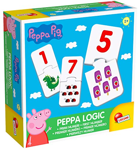 LISCIANI – PEPPA PIG – Lernspiele – Logik-Entwicklungsspiel, Zahlen oder Farben für Kinder von 1 bis 4 Jahren – kreatives Entwicklungsspiel – zufälliges Modell – mehrfarbig von Liscianigiochi