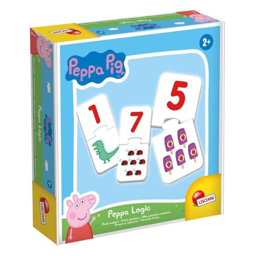 LISCIANI – PEPPA PIG – Lernspiele – Logik-Entwicklungsspiel, Zahlen oder Farben für Kinder von 1 bis 4 Jahren – kreatives Entwicklungsspiel – zufälliges Modell – mehrfarbig von Liscianigiochi