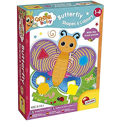 Lisciani Schmetterlinge Formen und Farben Spiele 1. Alter - CAROTINA Baby Colours-72156, 72156, Mehrfarbig von Liscianigiochi