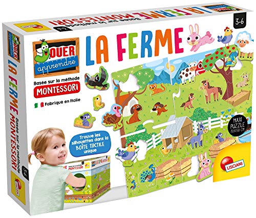 Lisciani Lernspiele – Montessori Maxi LA Farm – FR72484, weiß, 38.8 x 28.5 x 5.7 von Liscianigiochi