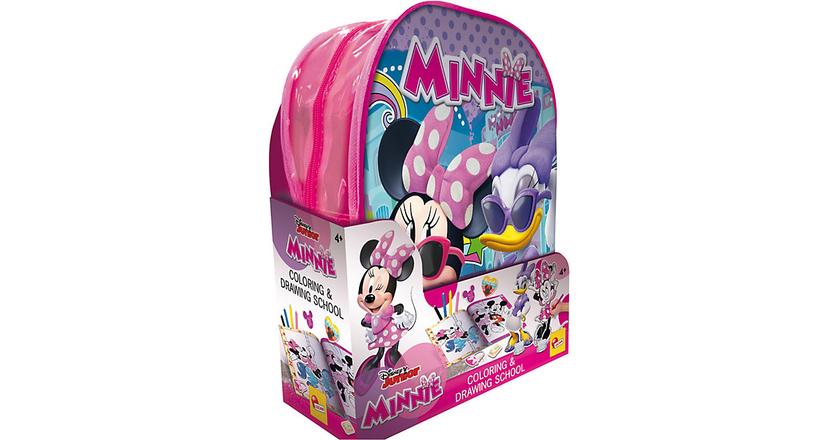 Minnie Rucksack Coloring And Drawing School pink von Lisciani