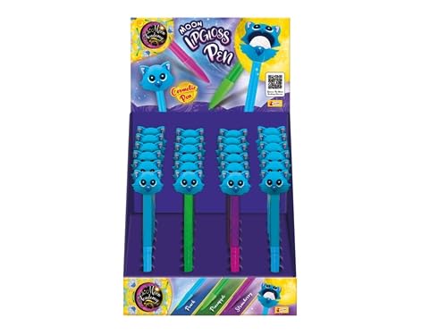 Lisciani - Moon Academy - Gloss-Stift 2in1 für Kinder ab 7 Jahren - Stift + Make-up für Mädchen mit Duftbrillanten - Kreative Geschenkidee - Parfümierter Stift und Fantasie-Make-up - Zufällige Farben von Lisciani