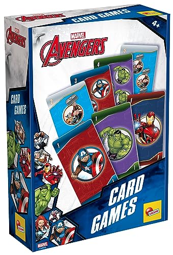 Lisciani - Avengers Kartenspiel - Brettspiel - Riesenkarten - Viele Spiele - Spielen mit Familie oder Freunden - 2 Spieler oder mehr - Für Kinder ab 7 Jahren von Liscianigiochi