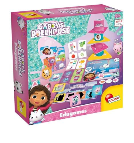 Lisciani 103348 Gabby's Dollhouse-Lernspiel-Kit ab 2 Jahren-Fördert Logik und Vorstellungskraft-Entwickelt das Gedächtnis-Gabby und das Zauberschloss-Hergestellt in Italien, Multi von Liscianigiochi