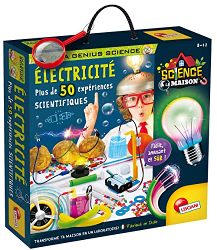 Lisciani – I'm A Genius Elektrizität – über 50 wissenschaftliche Experimente über Elektrizität – Wissenschaftliches Kit – Lernspiel für Kinder im Alter von 7, 8, 10, 12 Jahren von Lisciani