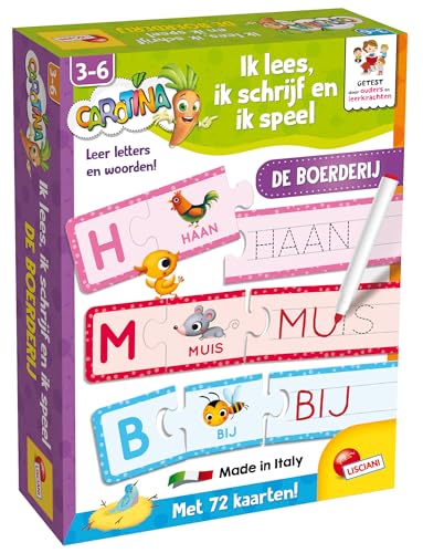 LISCIANI - Ich lese, Ich Schreibe und Ich Spiele - Lernen Sie die Buchstaben und Worte des Bauernhofs - Lernspiel - Für Kinder von 3 bis 6 Jahren - Carotina LISCIANI - Ich lese, Ich Schreibe und Ich Spiele - Lernen Sie die Buchstaben und Worte des Bauernhofs - Lernspiel - Für Kinder von 3 bis 6 Jahren - Carotina von Liscianigiochi