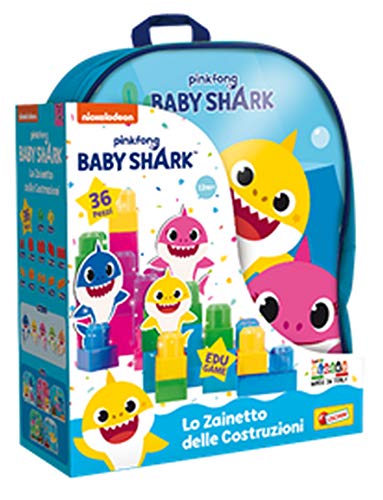 Lisciani Baby Shark - Merchandising Offizieller Construction Rucksack 83770 von Liscianigiochi