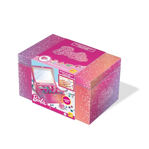Lisciani - Barbie - Schmuckset We Dream Together - Schmuckkästchen zum Selbstgestalten für Kinder ab 5 Jahren - Manuelle Aktivität ohne Bildschirm - Perlen- und Charm-Set von Liscianigiochi