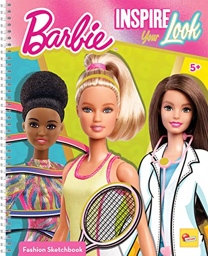 Lisciani - BARBIE - Skizzenbuch Inspiriert Deinen Look - BARBIE Modelle zum Anziehen - Kreatives Spiel - Supermodische Kleidung - Farbe Marker - Für Mädchen ab 5 Jahren von Lisciani