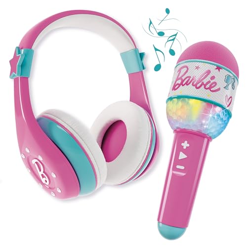 Lisciani - Barbie Sound - Bluetooth Mikrofon mit Lautsprecher - Pink - Kinder Karaoke-Set - Musik und Gesang - Smartphone-Konnektivität - Multicolor Lichteffekt - Kinder ab 4 Jahren von Liscianigiochi