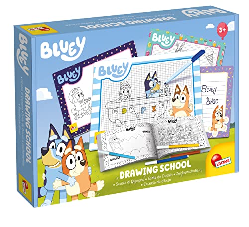 Lisciani - Bluey - Mal- und Zeichen-Schule - Kreativ-Set - 4 Tafeln und Aufkleber - Bereit für Abenteuer - Ab 3 Jahren - Hergestellt in Italien Lisciani - Bluey - Mal- und Zeichen-Schule - Kreativ-Set - 4 Tafeln und Aufkleber - Bereit für Abenteuer - Ab 3 Jahren - Hergestellt in Italien von Liscianigiochi