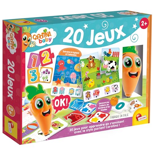 Lisciani – Carotina Baby 20 Lernspiele für Kinder ab 2 Jahren – interaktiver elektronischer Stift inklusive – Lernen von Farben, Formen, Zahlen, Tiere – Babyspielzeug zum Erwachen & Koordination von Lisciani – Carotina Baby 20 Lernspiele für Kinder ab 2 Jahren – interaktiver elektronischer Stift inklusive – Lernen von Farben, Formen, Zahlen, Tiere – Babyspielzeug zum Erwachen & Koordination von von Liscianigiochi