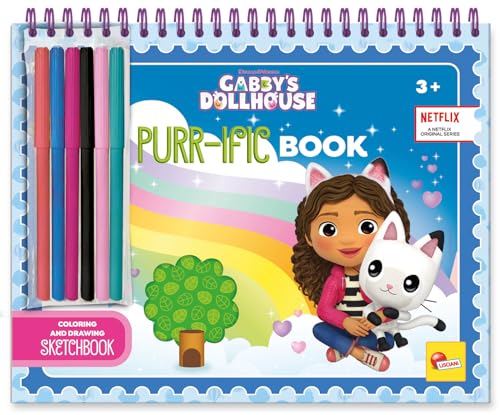 Lisciani - GABBY'S DOLLHOUSE - PURR-IFIC Mal- & Zeichenbuch Für Kinder Ab 3 Jahren - Malvorlagen & Zeichnungen 30 Seiten zum Selbstgestalten - Mit Stickern & 6 Filzstiften Lisciani - GABBY'S DOLLHOUSE - PURR-IFIC Mal- & Zeichenbuch Für Kinder Ab 3 Jahren - Malvorlagen & Zeichnungen 30 Seiten zum Selbstgestalten - Mit Stickern & 6 Filzstiften von Liscianigiochi