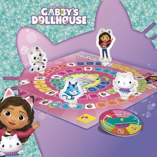 Lisciani - GABBY'S Dollhouse Superspiel - Pädagogisches Gesellschaftsspiel für Kinder ab 3 Jahren - Von der Serie inspiriertes Gänsespiel - Förderung von Koordination, Gedächtnis und Feinmotorik. von Liscianigiochi