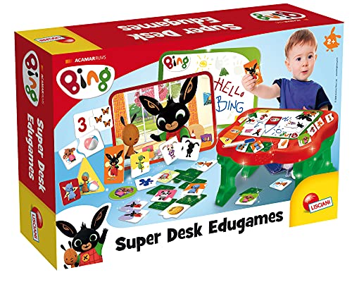 LISCIANI - BING Super Desk - Super EDUGAMES - BING Lerntisch - Großformat - Bestehend aus einer einzigen Einheit - Fördert die kognitive Entwicklung und Kreativität - Spielzeug für Kinder ab 2 Jahren von Liscianigiochi