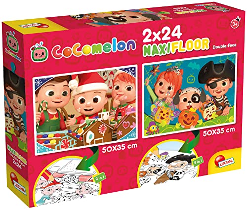 Lisciani Giochi 91102 Packung mit 2 Puzzle COCOMELON ( 50 x 35 cm ) 48 Teile ( 2 x24 ), Mehrfarbig von Lisciani Giochi