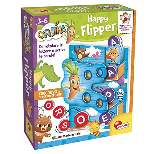 Lisciani Giochi 97098 Happy Flipper, Action-Spiel für Lernen, die Prime Paroline, Mehrfarbig von Liscianigiochi