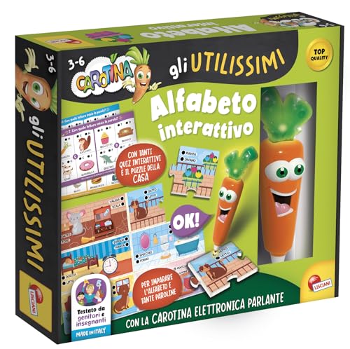 Liscianigiochi - Carotina Der sehr nützliche sprechende Stift Interaktives Alphabet von Lisciani Giochi