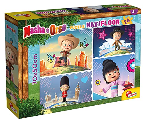 Liscianigiochi 86085 Masha Maxifloor 24-È Fantastico Puzzle für Kinder, Mehrfarbig von Liscianigiochi