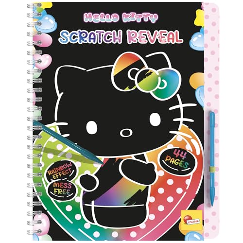 Lisciani - Hello Kitty – Kratzbuch Scratch Reveal Für Kinder Ab 5 Jahren – 44 Seiten Mit Kratzstift – Regenbogen-Effekt In Bunt – Förderung Der Feinmotorik – Kreative Geschenkidee Für Kinder von Liscianigiochi