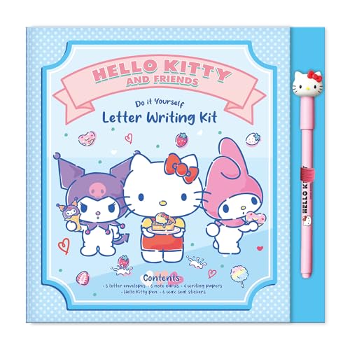 Lisciani - Hello Kitty and Friends – Briefpapier Schreibset Für Mädchen Ab 6 Jahren – Kinder Papeterie Mit Umschlägen, Karten, Briefpapier, Stickern Und Stift – Kreatives Geschenkset von Liscianigiochi