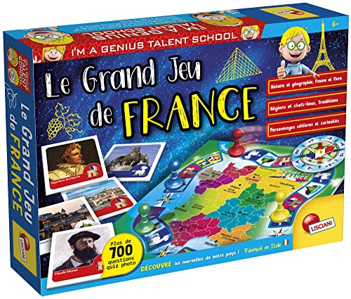 Lisciani – I'm a Genius Talent School – Le Grand Jeu de France – Lernspiel und Spaß – Quiz – entdeckt Frankreich – für Kinder ab 6 Jahren von Liscianigiochi