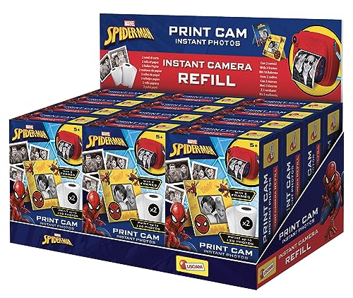 Lisciani - Nachfüllpackungen für Spider-Man Print CAM - Papierrollen für die Sofortbildkamera - Hi-Tech Educativ - 120 Fotos - Papierrollen - Rahmen - Ab 5 Jahren von Liscianigiochi