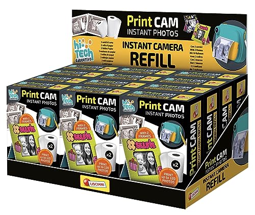 Lisciani - Nachfüllungen für Kamera Print CAM - Papierrollen für die Sofortbildkamera - Hi-Tech Educativ - 120 Fotos - Papierrollen - Rahmen - Für Kinder ab 5 Jahren von Lisciani