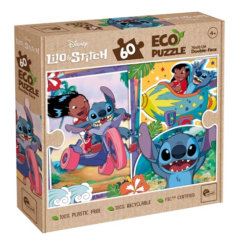 Lisciani - Puzzle Disney Stitch - 60 Teile Doppelseitiges Puzzle für Kinder ab 4 Jahren - Rückseite Zum Ausmalen - Format 50x70 cm - Manuelle Aktivität Stitch - Geburtstagsgeschenkidee Lisciani - Puzzle Disney Stitch - 60 Teile Doppelseitiges Puzzle für Kinder ab 4 Jahren - Rückseite Zum Ausmalen - Format 50x70 cm - Manuelle Aktivität Stitch - Geburtstagsgeschenkidee von Liscianigiochi